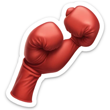 arm flexing muscle wearing a red boxing glov sticker