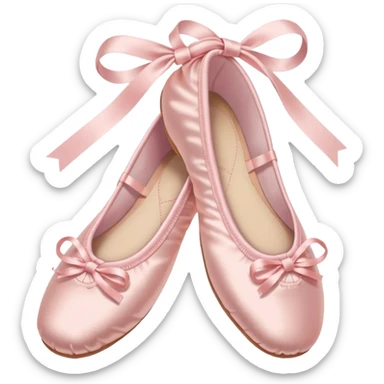 pastel pink ballet shoes sticker