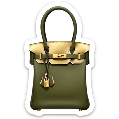 hermes birkin olive color bag sticker