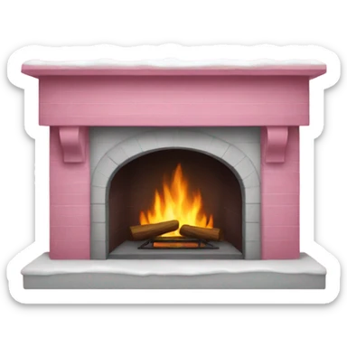 Winter Pink FirePlace sticker