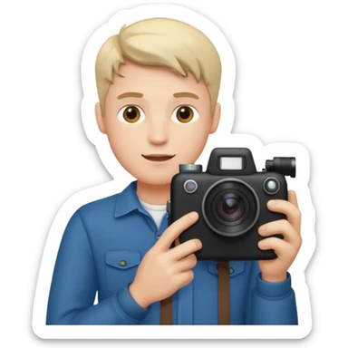 mann mit einer kamera sticker