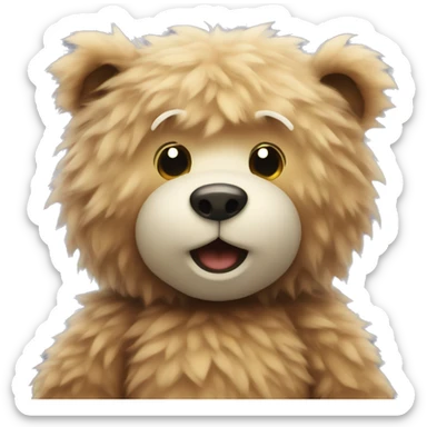 A fluffy Teddybear  sticker