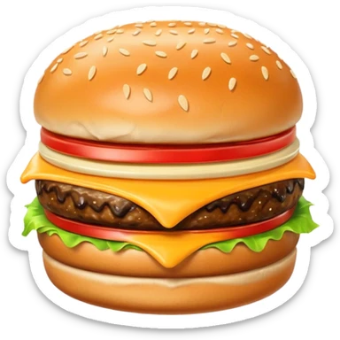Happy burger sticker