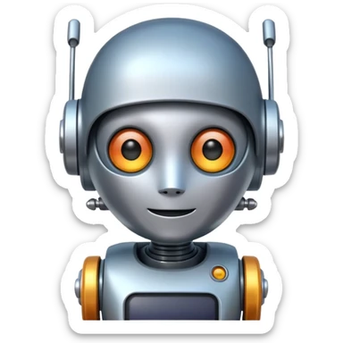 Cute Robot assistant sticker