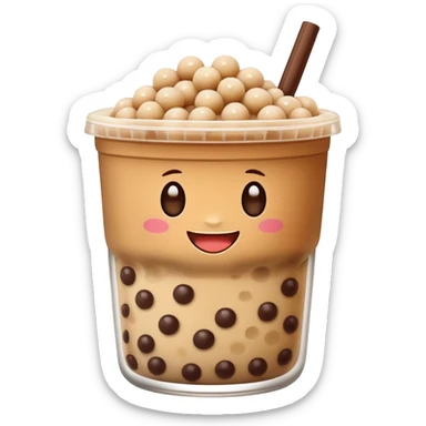 Cute boba sticker