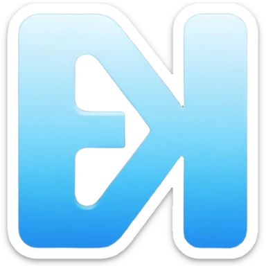 Emoji-style icon of 'DBC' in bold uppercase letters, blue gradient colors, modern and minimal design, tech/gaming aesthetic, transparent background sticker