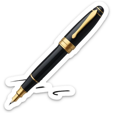 John Hancock Signature with pen sticker