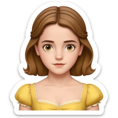 emma watson as belle Cinematic Realistic sticker
