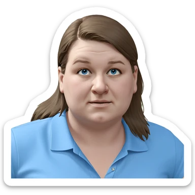 girl in blue shirt outdoors sticker