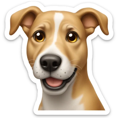 Dog picking nose sticker