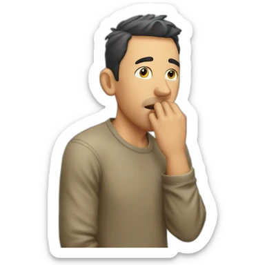 The man picking his nose sticker