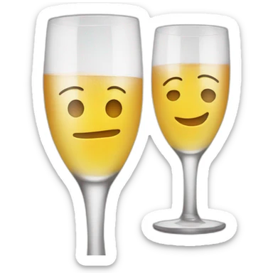 2 Clinking Glasses sticker