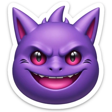 glitter purple and pink gengar sticker