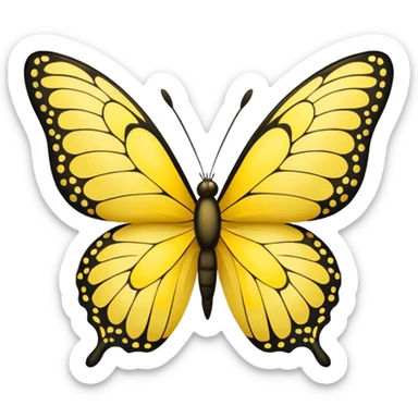 yellow butterfly sticker