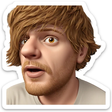 realistic portrait of a man sticker