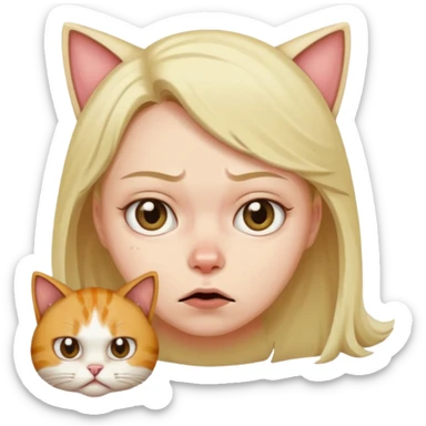 cat pooping on person  sticker