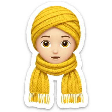scarf yellow sticker