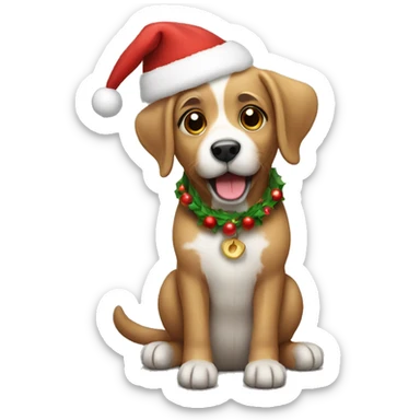 Christmas dog  sticker