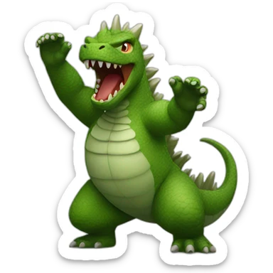 dancing godzilla sticker