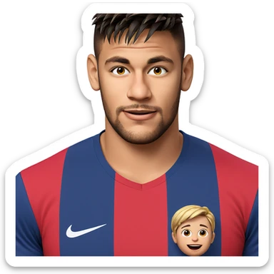 smiling boy in soccer uniform sticker