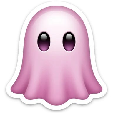 Pink ghost sticker