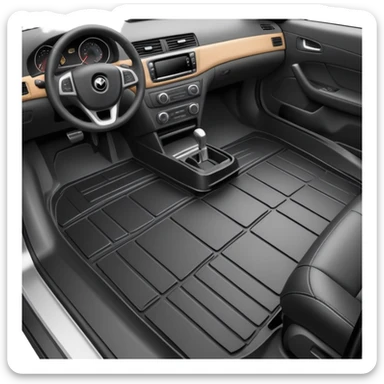 applying sound deadening material to car floor, first layer of vibration isolation sticker