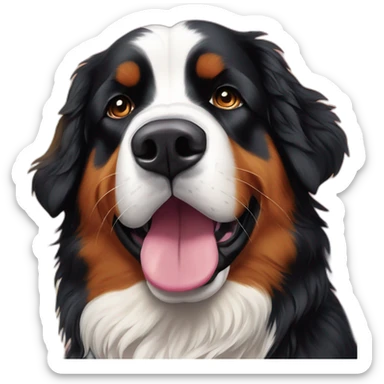bernese mountain dog sunset mountain sticker
