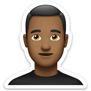 male in black collared shirt sticker