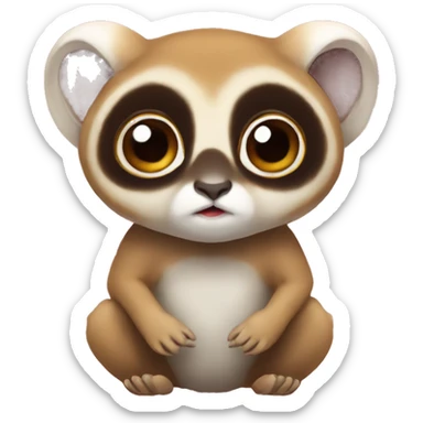 slow loris with heart sticker
