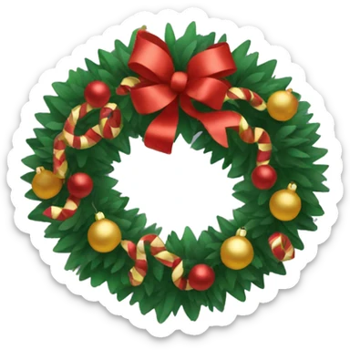 christmas garland sticker