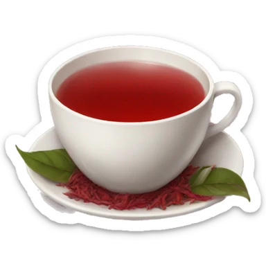 a cup of red tea aesthetic sticker