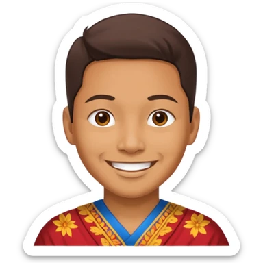 filipino wearing salakot sticker