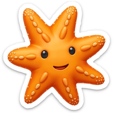 starfish toy chunky no face sticker