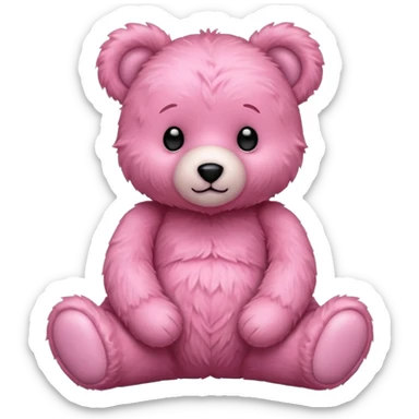 Pink teddy bear sticker