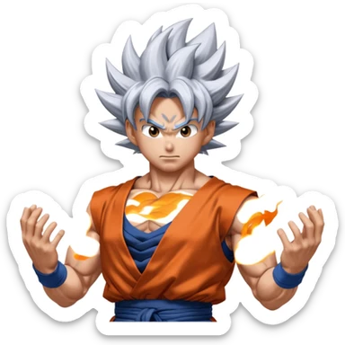 goku mastered ultra instinct sticker