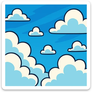 clouds in a blue sky sticker