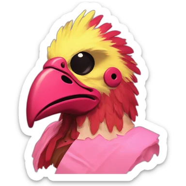 hotline Miami chicken mask sticker