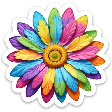 Tie dyed daisy sticker