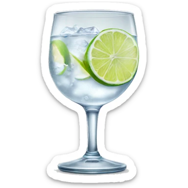 gin tonic glass sticker