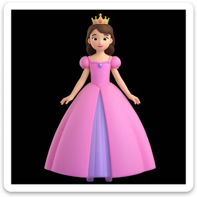 girls in a princess dress sticker