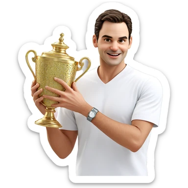 smiling boy in white shirt sticker