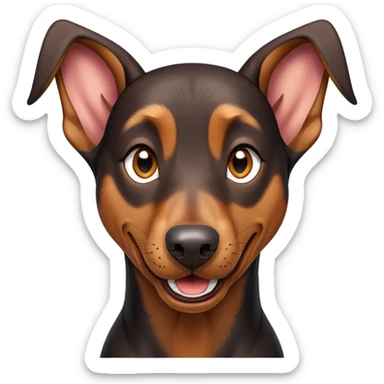 cinematic-comical-doberman-portrait-emoji,-head-tilted-dramatically-with-an-exaggeratedly-amused-expression,-featuring-a-vibrant-black and tan-fur-with-a-lively-sheen,-wide,-expressive-brown-eyes-filled-with-playful-disbelief sticker