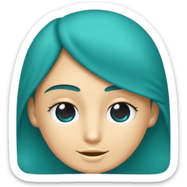 mavi yeşil ve turkuaz renk karışımlı bir turnuva kupası sticker