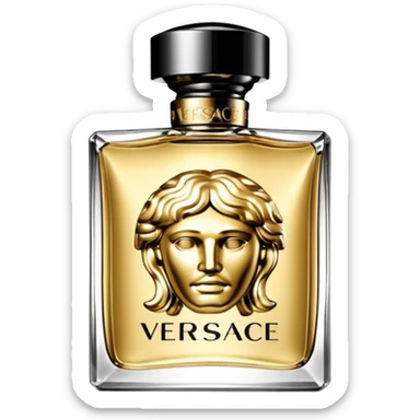 Versace aftershave cream and perfume sticker