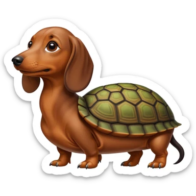 A dachshund turtle sticker