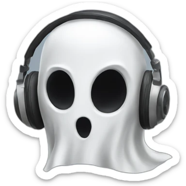 Ghost with headphones from call of duty sticker