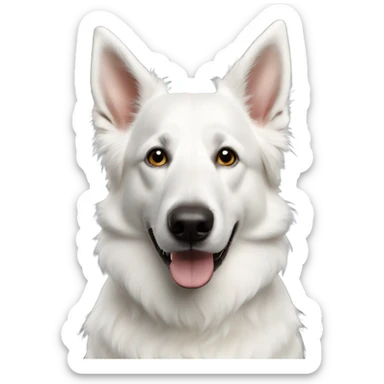 White swiss shepherd sticker