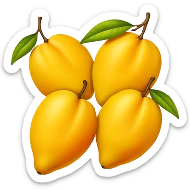 Emoji Mangoes flying sticker