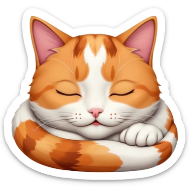Cat sleeping happy sticker