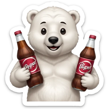 Dr Pepper polar bear combined sticker